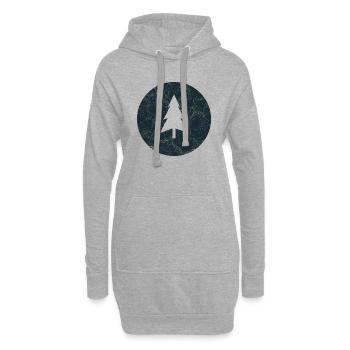 Reliefs von Kiefernbergen - Hoodie-Kleid - Grau meliert - Vorne