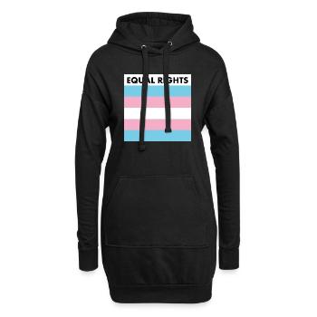 Gleichberechtigung - Transgender-Flagge - Trans Pride - Hoodie-Kleid - Schwarz - Vorne
