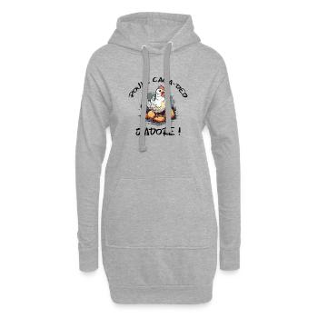 Mittagessen mit Hühnerkot - Hoodie-Kleid - Grau meliert - Vorne