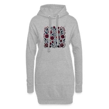 Folk art composition #8 - Hoodie Dress - heather grey - Front