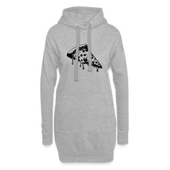 Pizza Restauration rapide Pizzeria - Sweat-shirt à capuche long Femme - gris chiné - Devant