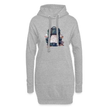 Reisetasche Nr. 2 - Hoodie-Kleid - Grau meliert - Vorne