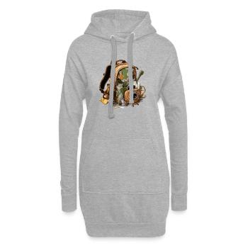Reiserucksack Nr. 1 - Hoodie-Kleid - Grau meliert - Vorne