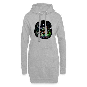 Baby Turtle - Hoodie Dress - heather grey - Front