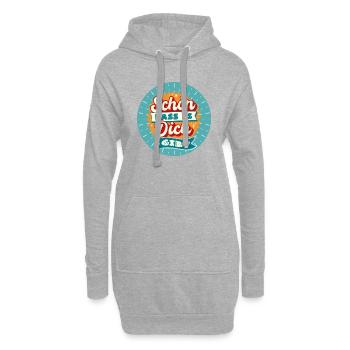 Schön das es Dich gibt - Hoodie-Kleid - Grau meliert - Vorne