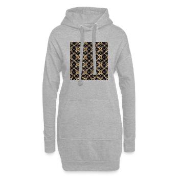 Carreaux Motif Sans Couture Motif Géométrique Art Moderne - Sweat-shirt à capuche long Femme - gris chiné - Devant