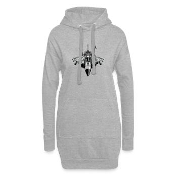 Schnelles Griffon-Flugzeug - Hoodie-Kleid - Grau meliert - Vorne