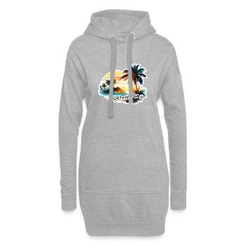 Lever du soleil - Sweat-shirt à capuche long Femme - gris chiné - Devant