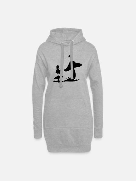 Alice im Wunderland Pilz - Hoodie-Kleid - Grau meliert