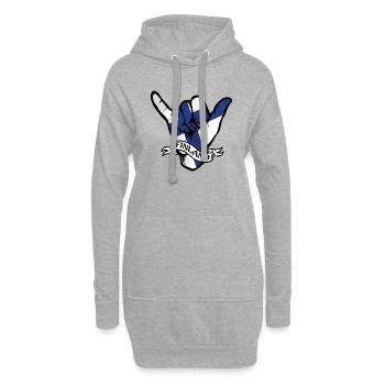 Finland Shaka - Hoodie-Kleid - Grau meliert - Vorne