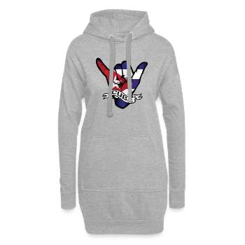 Cuba Shaka - Hoodie-Kleid - Grau meliert - Vorne