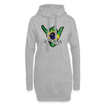 Brazil Shaka - Hoodie-Kleid - Grau meliert - Vorne