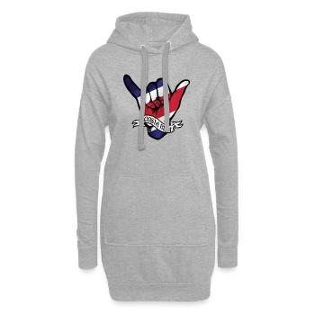 Costa Rica Shaka - Hoodie-Kleid - Grau meliert - Vorne