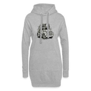 Mightymoover LKW - Hoodie-Kleid - Grau meliert - Vorne