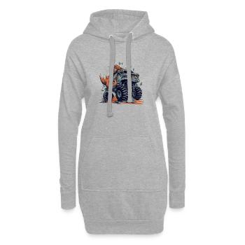 Monstertruck Turbo Monster - Hoodie-Kleid - Grau meliert - Vorne