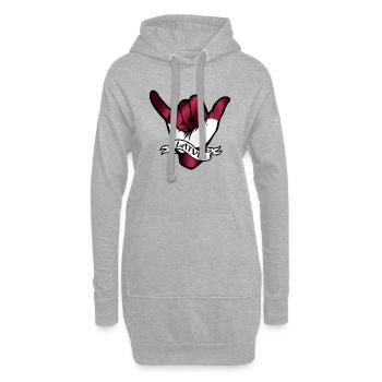 Latvia Shaka - Hoodie-Kleid - Grau meliert - Vorne