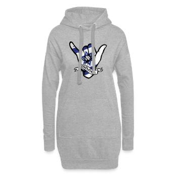 Israel Shaka - Hoodie-Kleid - Grau meliert - Vorne