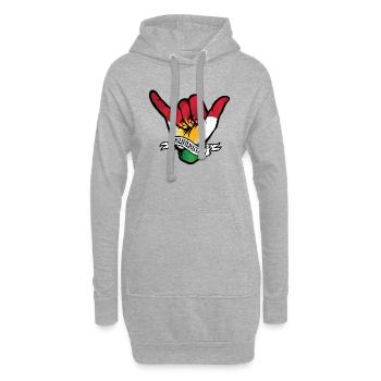 Kurdistan Shaka - Hoodie-Kleid - Grau meliert - Vorne