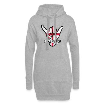 Georgia Shaka - Hoodie-Kleid - Grau meliert - Vorne