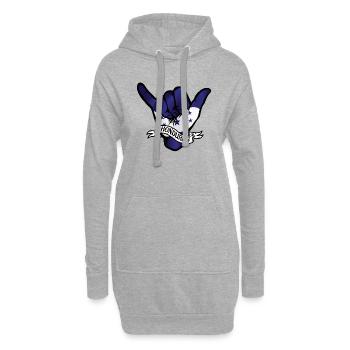 Honduras Shaka - Sweat-shirt à capuche long Femme - gris chiné - Devant