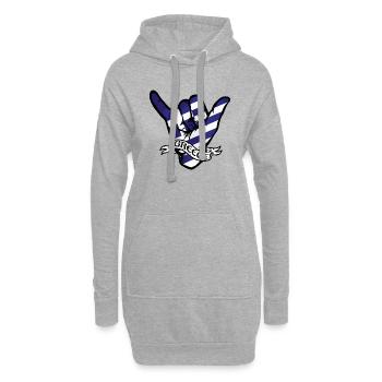 Greece Shaka - Hoodie-Kleid - Grau meliert - Vorne