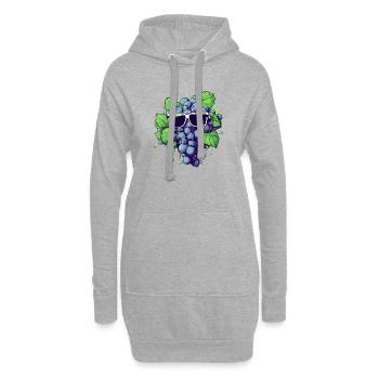 Grappe de raisin Harry - Sweat-shirt à capuche long Femme - gris chiné - Devant
