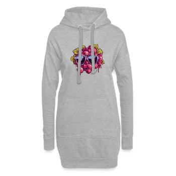 Traube Maria Trauben - Hoodie-Kleid - Grau meliert - Vorne