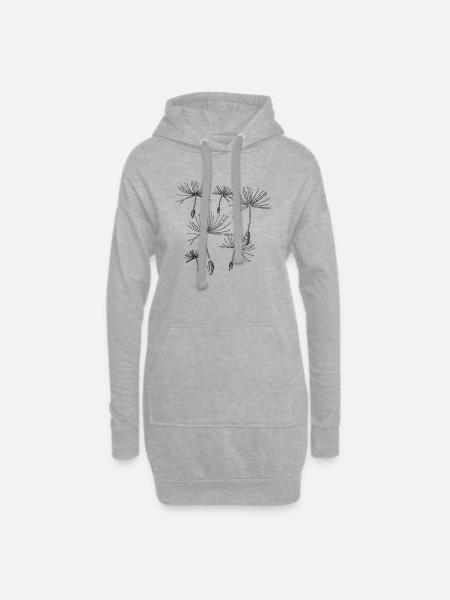 Löwenzahn - Hoodie-Kleid - Grau meliert