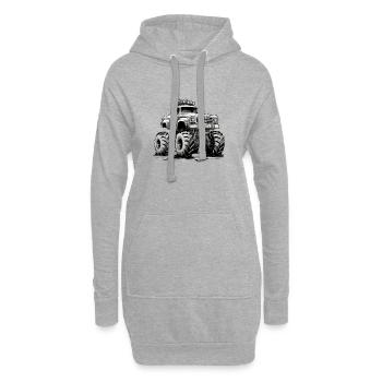 Monster truck SwiftHauler - Sweat-shirt à capuche long Femme - gris chiné - Devant