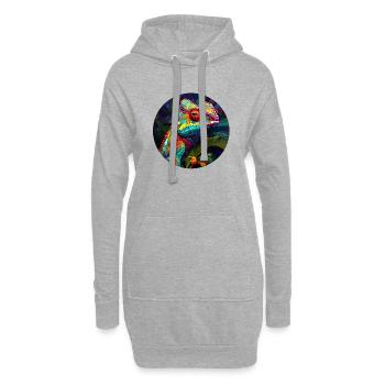Chamäleon - Hoodie-Kleid - Grau meliert - Vorne