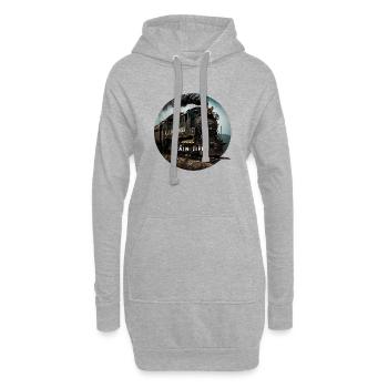 Train Life : Le train de l'histoire - Sweat-shirt à capuche long Femme - gris chiné - Devant