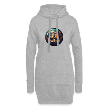 Paris, Tour Eiffel : une union iconique - Sweat-shirt à capuche long Femme - gris chiné - Devant