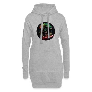 L'Ayahuasca comme passerelle entre les mondes - Sweat-shirt à capuche long Femme - gris chiné - Devant