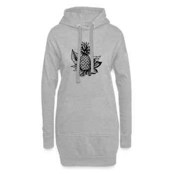 Ananas - Hoodie-Kleid - Grau meliert - Vorne