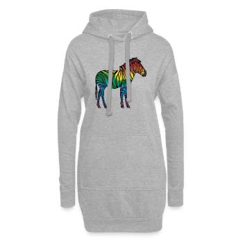 Zebra - Hoodie-Kleid - Grau meliert - Vorne
