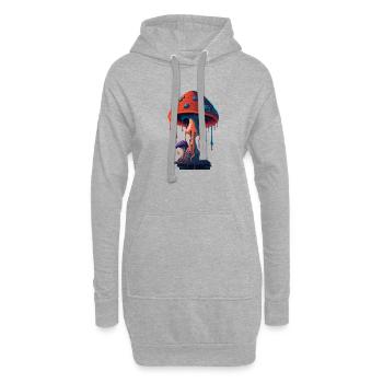 Pilz - Hoodie-Kleid - Grau meliert - Vorne