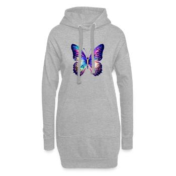 Papillon Insecte Animal Papillon - Sweat-shirt à capuche long Femme - gris chiné - Devant