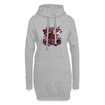 Graffiti-Stil Splash Hip Hop Farben Maler Farbe - Hoodie-Kleid - Grau meliert - Vorne