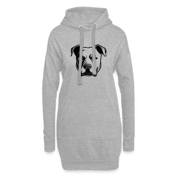 Pitbull - Sweat-shirt à capuche long Femme - gris chiné - Devant