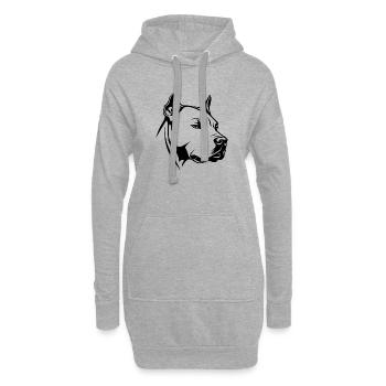 Pitbull - Sweat-shirt à capuche long Femme - gris chiné - Devant