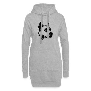 Pitbull - Sweat-shirt à capuche long Femme - gris chiné - Devant