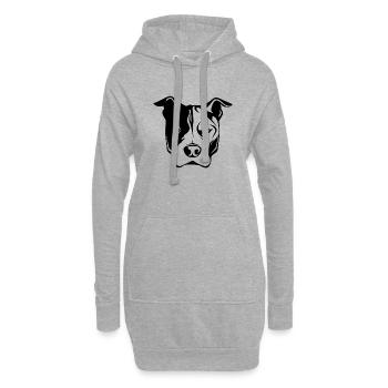 Pitbull - Sweat-shirt à capuche long Femme - gris chiné - Devant