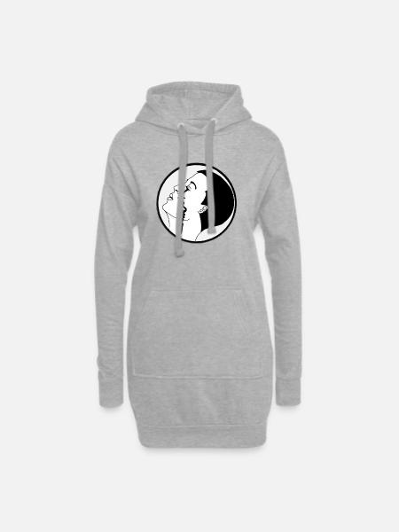 Tear of time - Hoodie Dress - heather grey