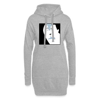Küssen - Hoodie-Kleid - Grau meliert - Vorne