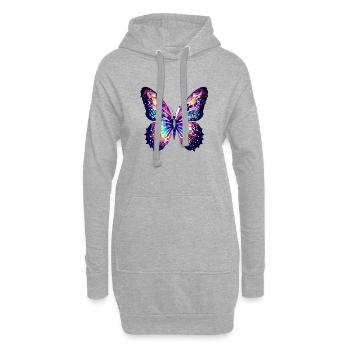 Papillon Animal Papillon Insecte - Sweat-shirt à capuche long Femme - gris chiné - Devant