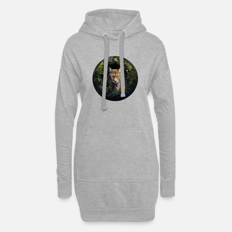 Rotluchs - Hoodie-Kleid - Grau meliert