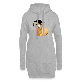 Bachelor Alpaga Studies Graduate School Leaving Certificate - Sweat-shirt à capuche long Femme - gris chiné - Devant