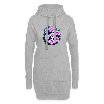 Blume Garten Geschenk Hobbygärtner Blumen Gärtner - Hoodie-Kleid - Grau meliert - Vorne