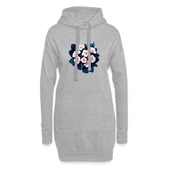 Blume Hobbygärtner Gärtner Geschenk Blumen Garten - Hoodie-Kleid - Grau meliert - Vorne