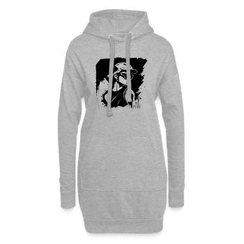 skate - Hoodie-Kleid - Grau meliert - Vorne